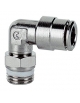 Racor súper rápido codo macho npt 1/4 x 1/8 od